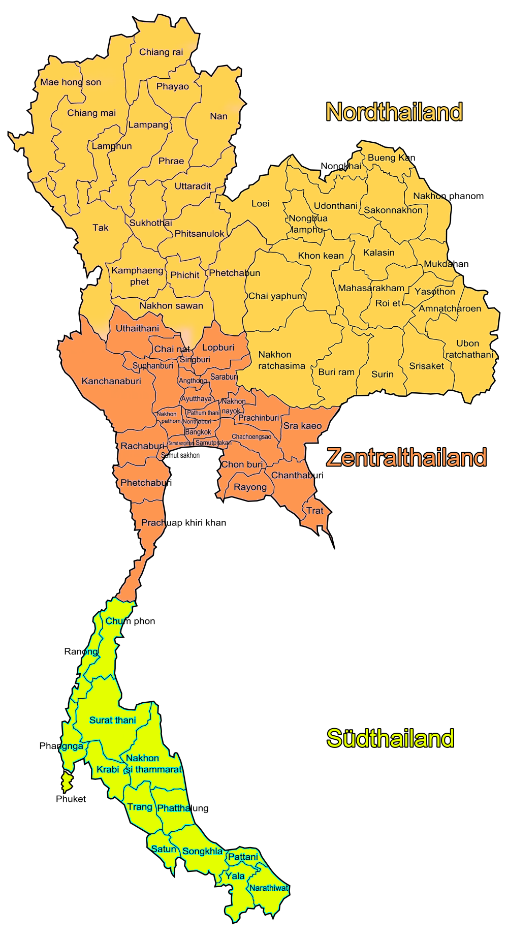 Thailand Map - entdecke Deinen Traum