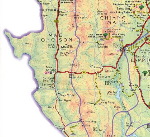 Lagekarte Doi Inthanon National Park