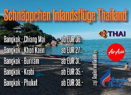 Fliegen in Thailand, Flugplne, Tickets und Flugzeiten