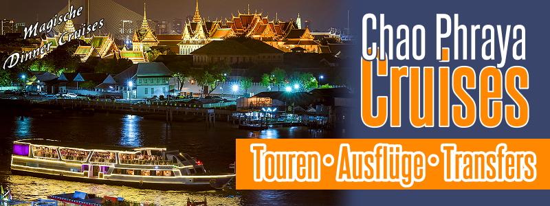 Chao Phraya Cruises - Bootsfahrten mit Mittag- oder Abendessen