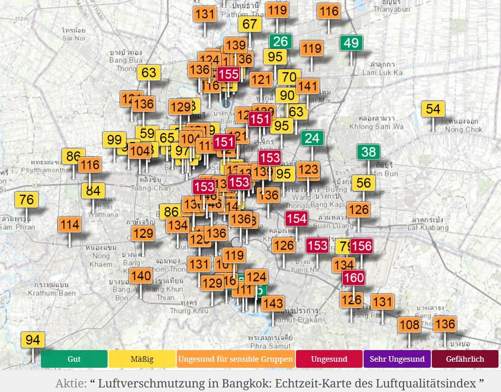 Live Luftverschmutzungswerte Bangkok