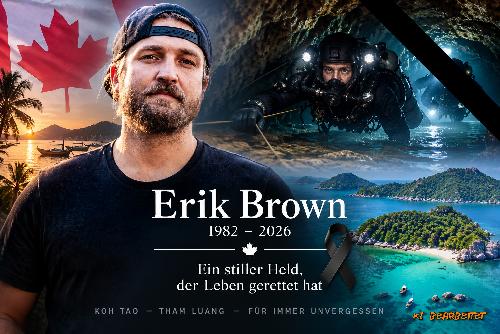 Bild Erik Brown ist tot - Abschied von einem Helden der Tham-Luang-Rettung