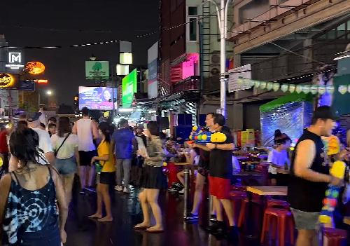 Khao San Road wird zu Songkran tagsber geschlossen Thailand