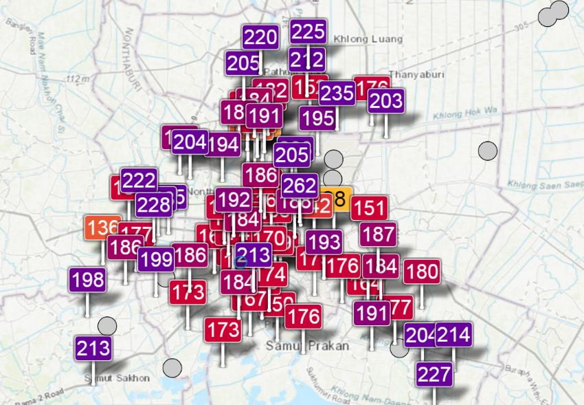 Klick fr Live Daten Luntverschmutzung Bangkok