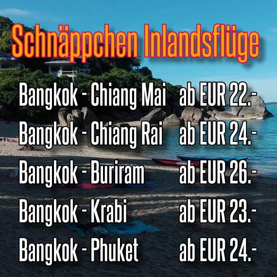 Fliegen in Thailand, Flugplne und Flugzeiten