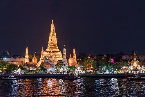 Bild Wat Arun und Yi Peng Festival als Erbe der Nacht gekrt